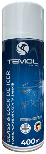 Сервісні спреї Temol Glass & lock de-icer засіб для розморожування скла та замків