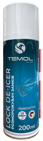 Сервісні спреї Temol Lock de-icer засіб для розморожування замків